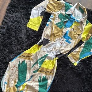 Stylish Multicolor Long Sleeve Dress